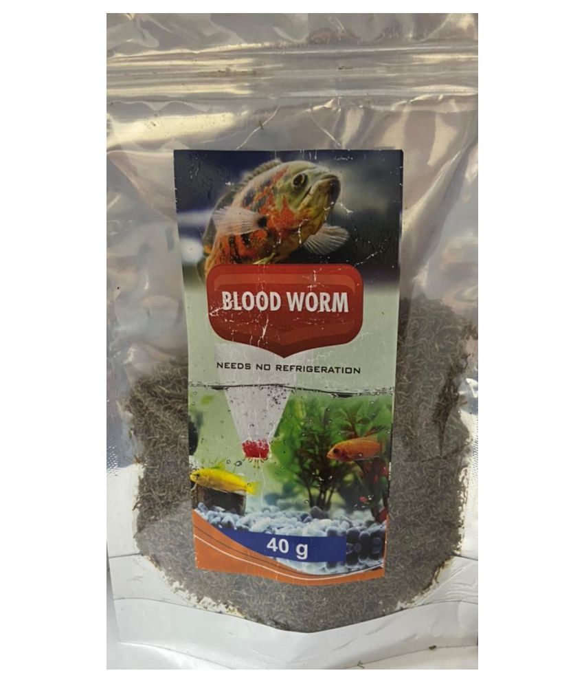 Freeze Dried Blood Worm Fish Food 40g (Fresh Tropical Fish Discus