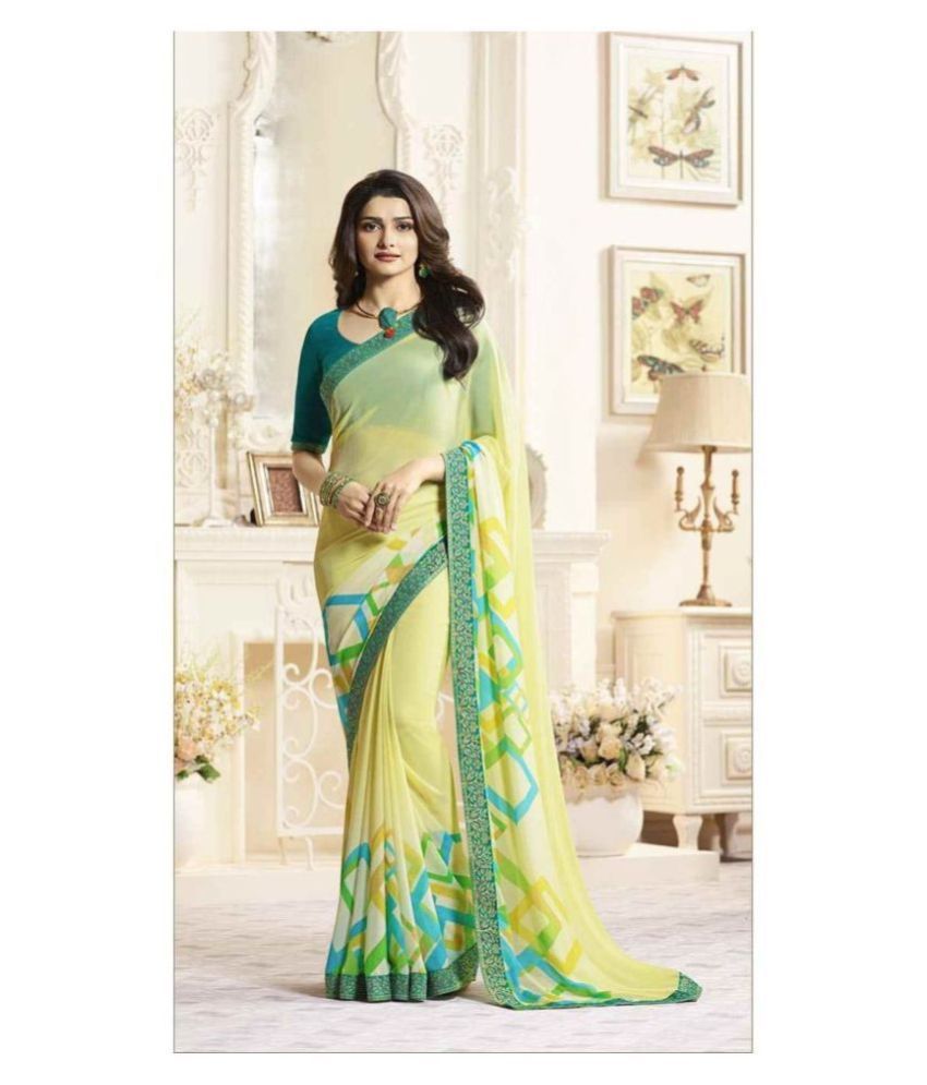     			Gazal Fashions - Multicolor Chiffon Saree With Blouse Piece (Pack of 1)