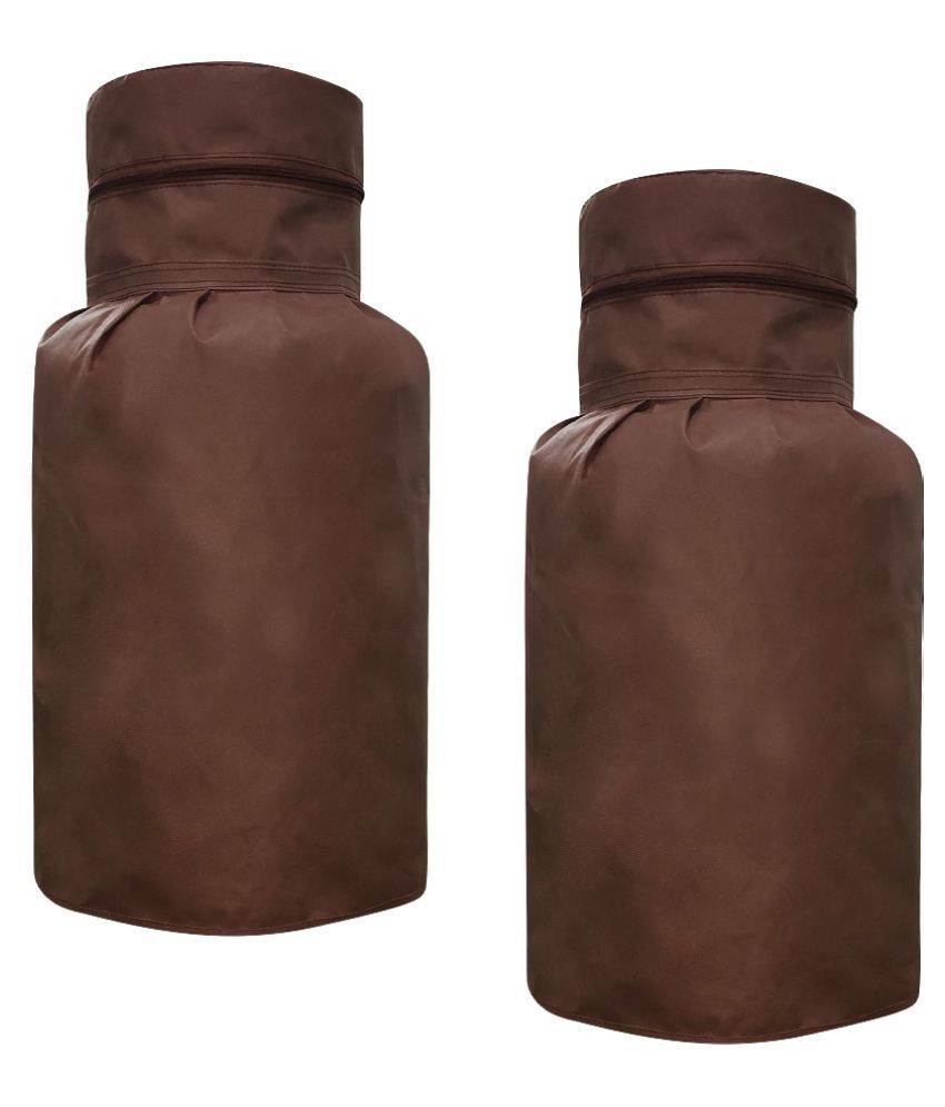     			PrettyKrafts Set of 2 Cotton Brown Cylinder Cover