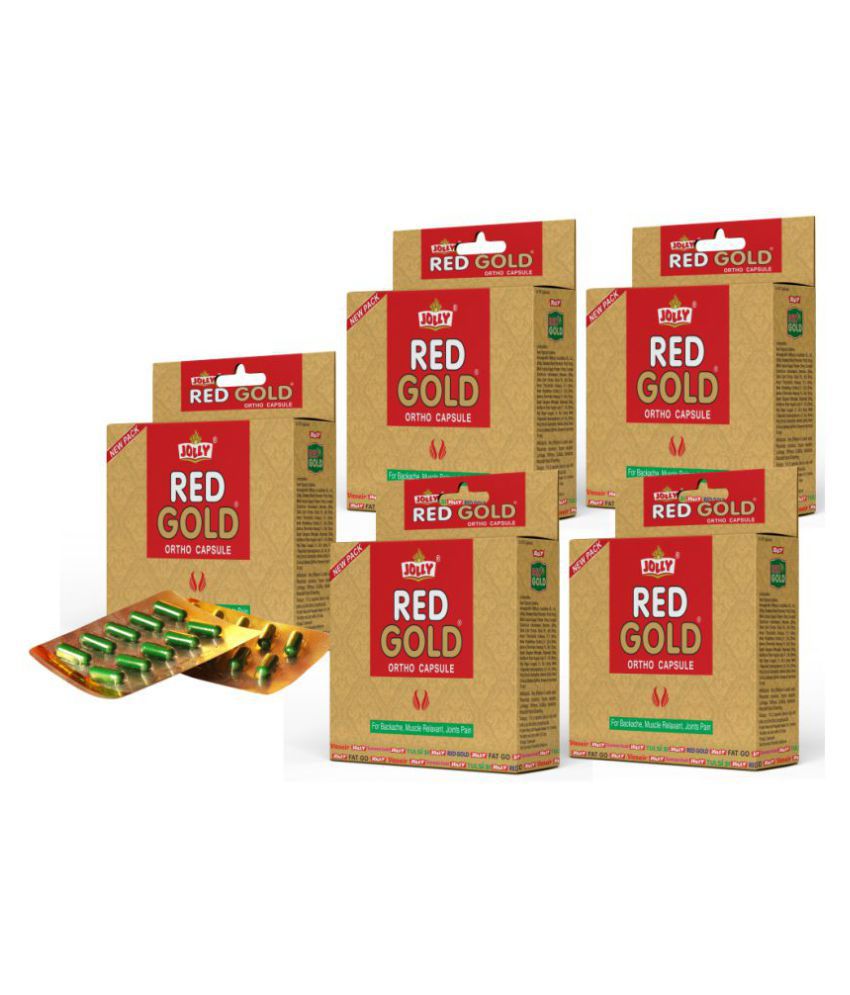     			Jolly Pack of 5 Red Gold Ortho Capsule 5 gm Pack Of 5