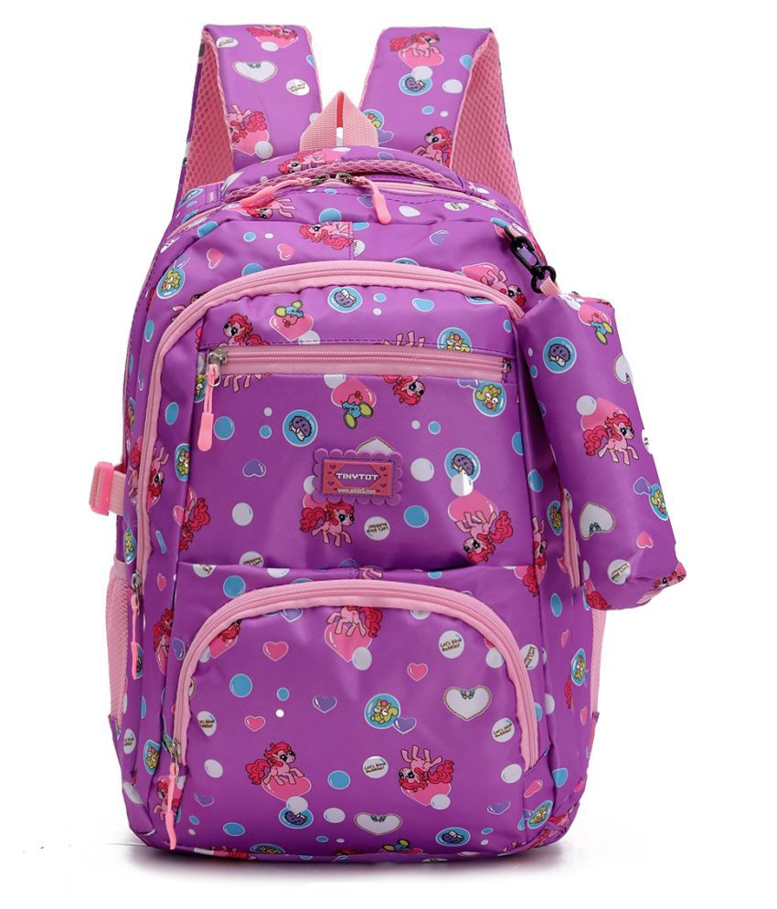 Tinytot 30 Ltrs Purple School Bag for Boys & Girls