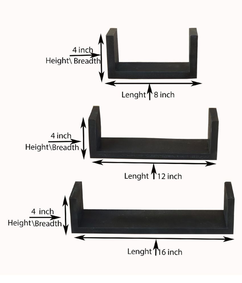 the furniture store Floating Shelves White MDF Pack of 3 Buy the