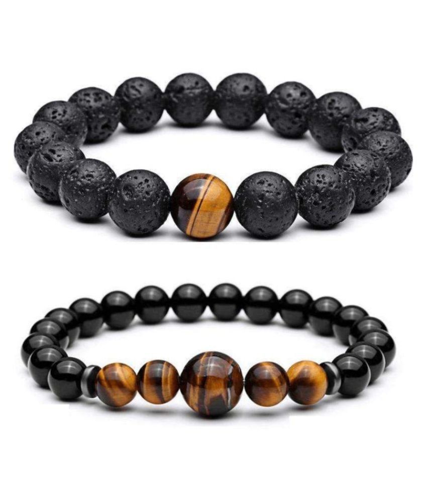     			Couple Bracelet of Tiger Eye And Lava AAA Quality  For Couple