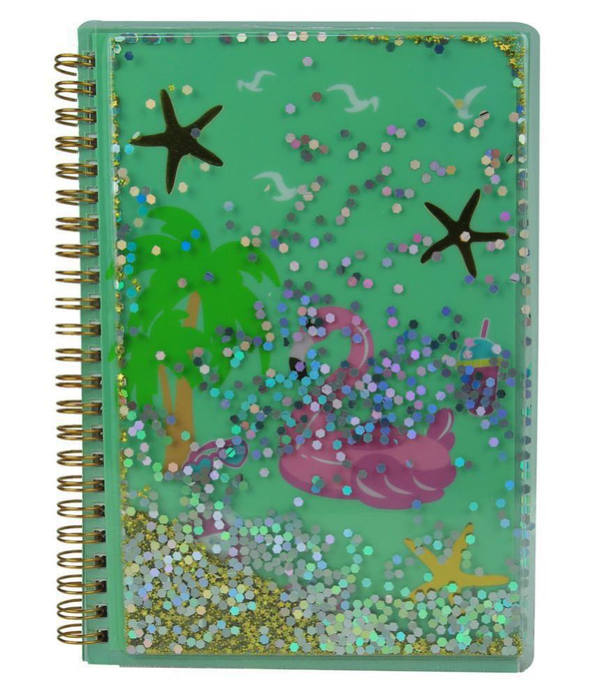 Smily Kiddos | Twinkle Metallic Spiral Notebook (Light Blue) | Kids Notebooks | School Accessory's | Kids Stationery Products | Light Blue Color Notebooks | Notebooks for Boys & Girls