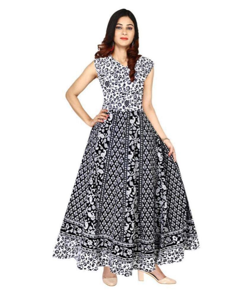 Buy Frionkandy White 100 Cotton Women S A Line Dress Pack Of 1 Online At Best Price In India Snapdeal