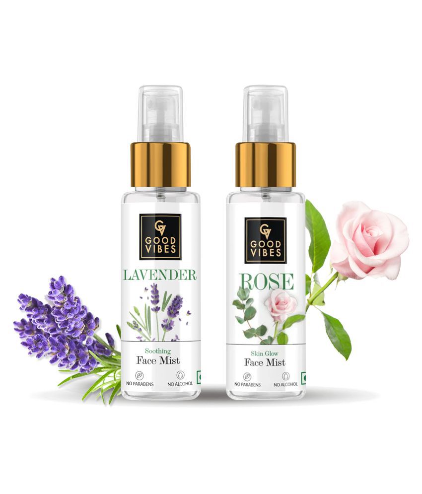 Good Vibes Refreshing Face Mists Combo (Lavender 50ml + Rose 50ml)