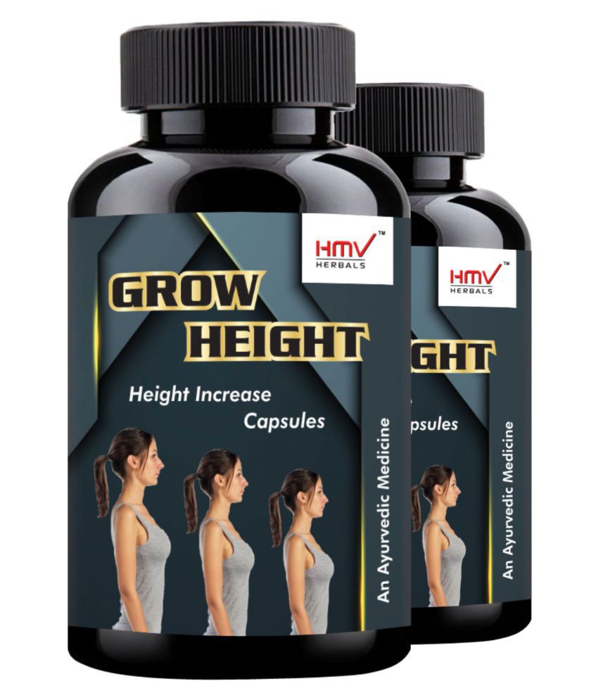 HMV Herbals Grow Height Herbal Height Growth Capsule 60 no.s Pack Of 2
