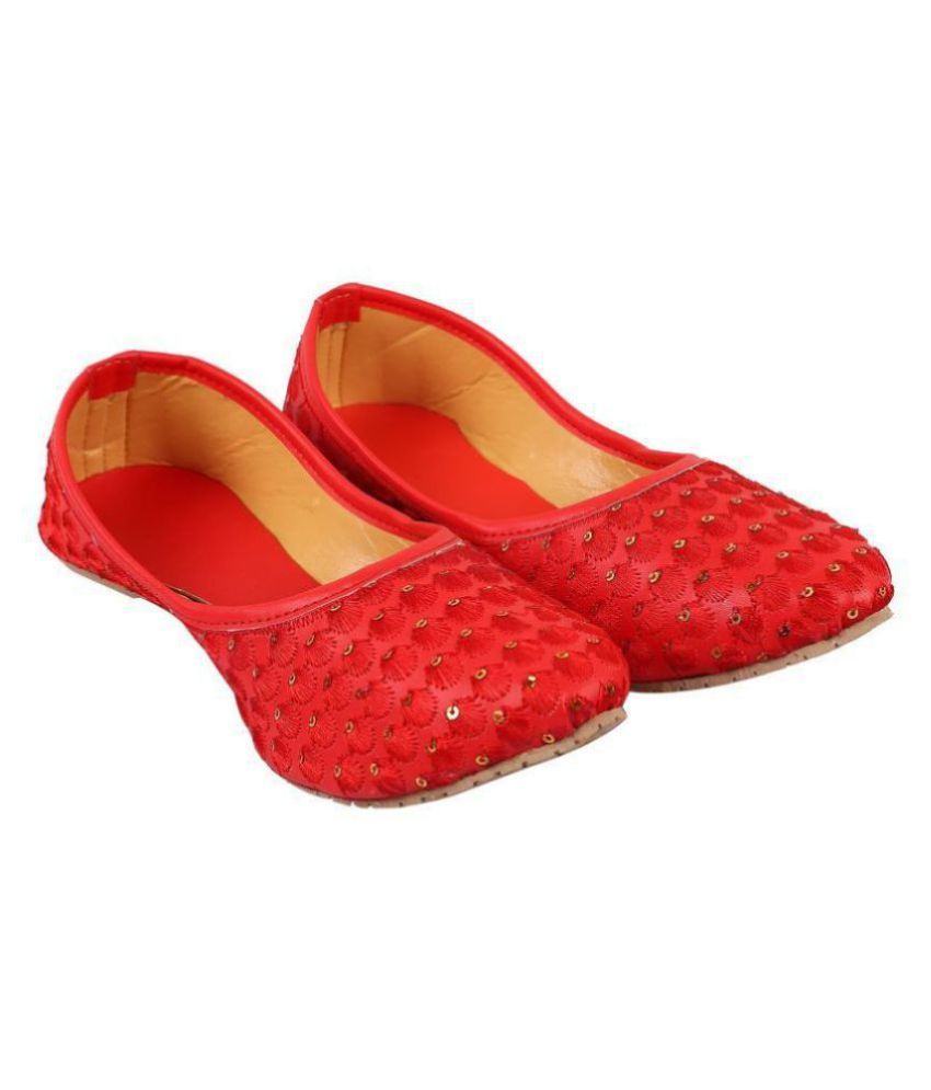     			Raj Red Ethnic Footwear