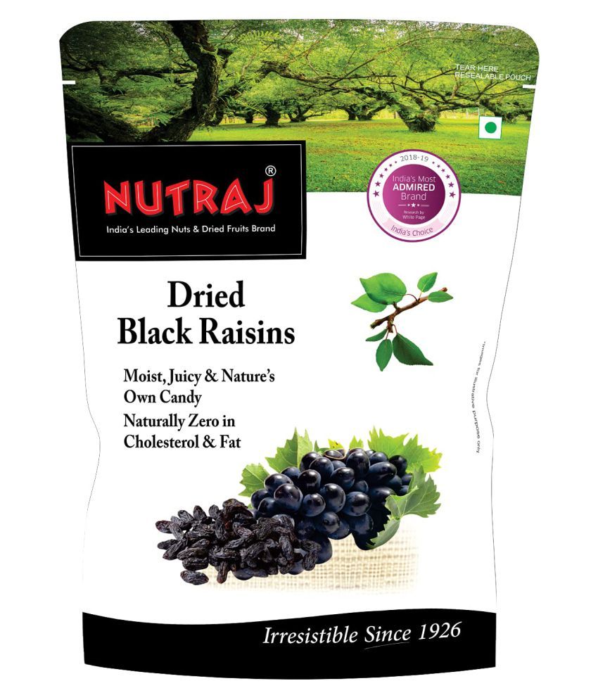 Nutraj Black Raisins 200 g Pack of 2 Buy Nutraj Black Raisins 200 g
