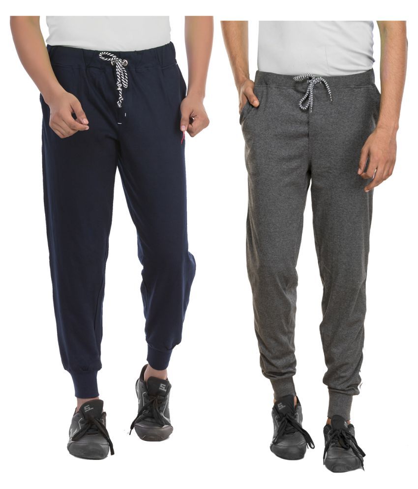     			Todd N Teen Navy Cotton Joggers Pack of 2