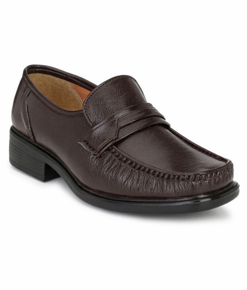 Fentacia Slip On Non-Leather Brown Formal Shoes