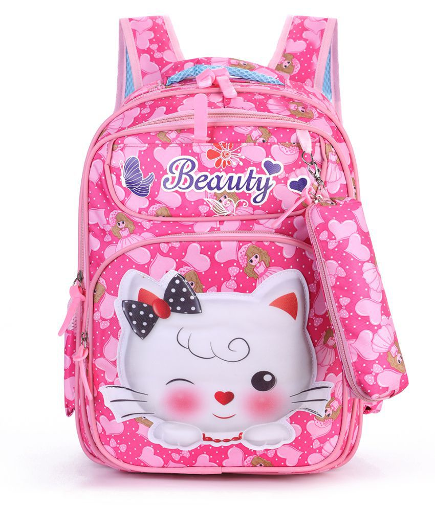     			Tinytot 30 Ltrs Pink School Bag for Boys & Girls