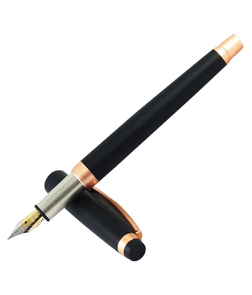     			Auteur  Click Black Color , Matt Finish , Medium Nib With Ink Converter Pump , Executive Rose Gold Trims Fountain Ink Pen .