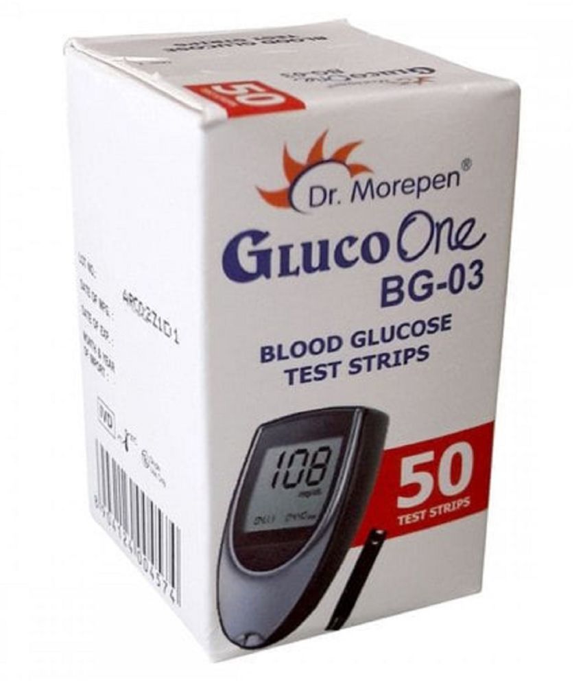     			Dr. Morepen 50 Sugar Test Strips for BG03 Glucometer(Strips Only Pack)