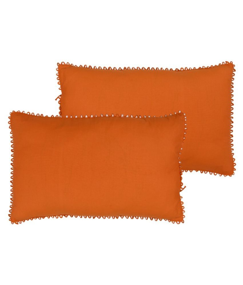     			Jinaya's Pack of 2 Orange Pillow Cover