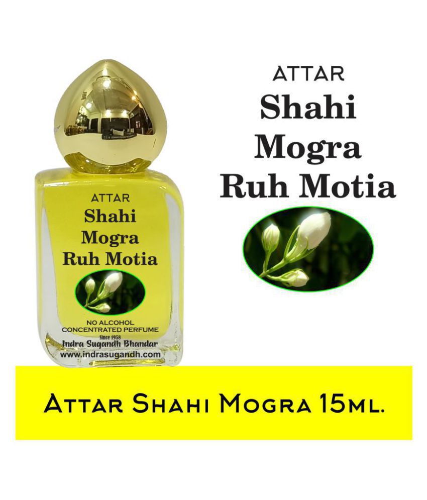     			INDRA SUGANDH BHANDAR Attar For Men|Women|Pujan Shahi Mogra Pure Ruh Motia Perfume Long Lasting Fragrance 15ml Rollon Cubic Fancy Pack