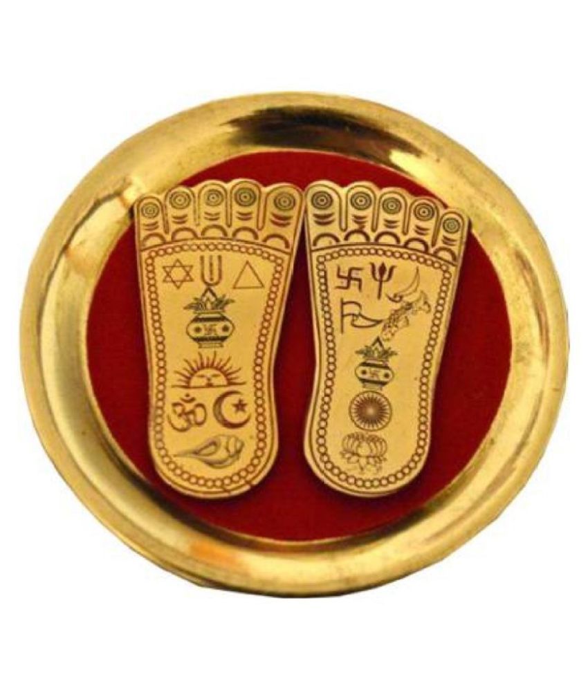     			Shri Astha Vinayak MA LAXMI CHARAN PADUKA Brass Yantra