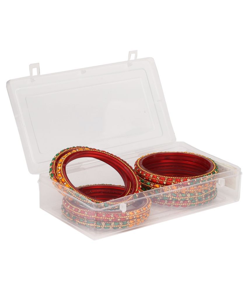     			Somil - Red Bangle Set (Pack of 2)