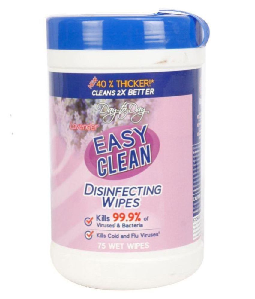 Easy Clean  Wipes - Canister of 75 Wipes For | HARD | NONPOROUS | NON-FOOD- CONTACT   1(LAVENDER)