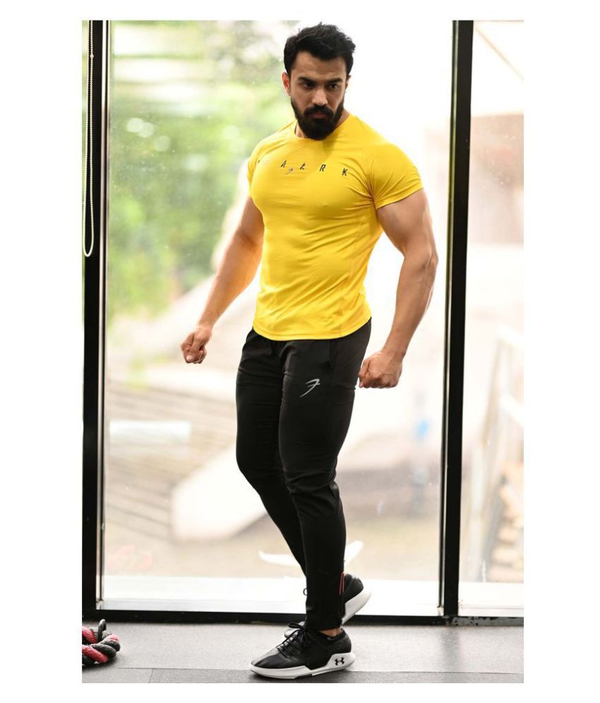     			Fuaark - Yellow Polyester Slim Fit Men's Compression T-Shirt ( Pack of 1 )