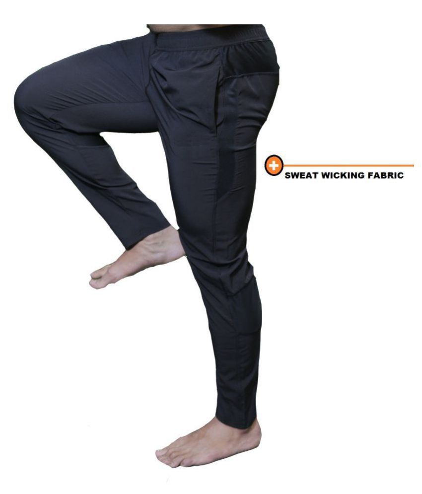 RANBOLT - Black Polyester Men's Sports Trackpants ( Pack of 1 )