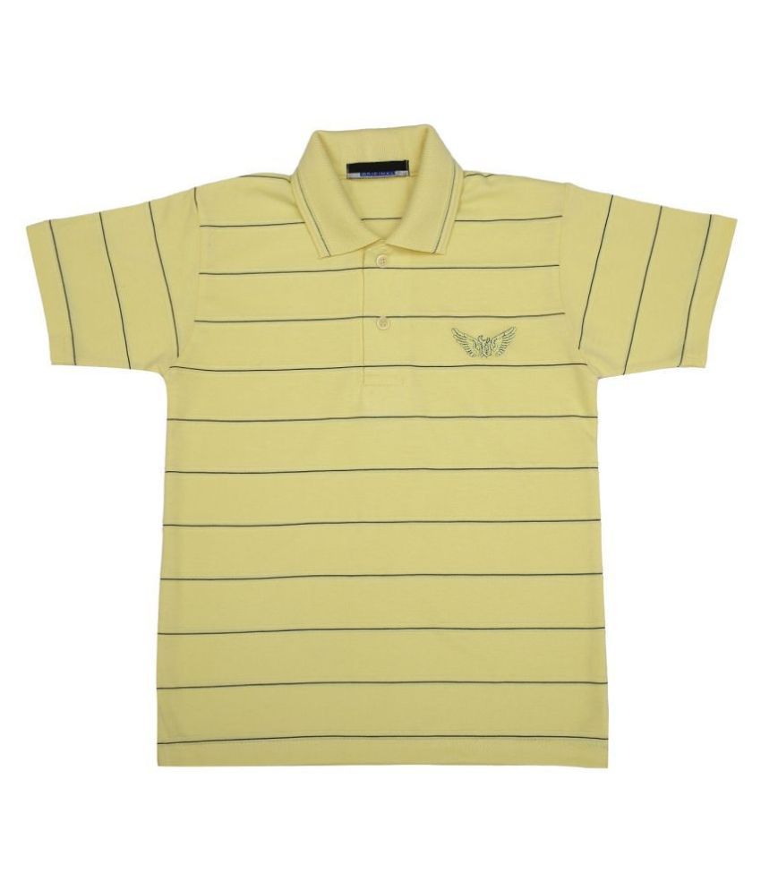     			NEUVIN Pack of 1 Boys Cotton Polo T-Shirt ( Lemon )