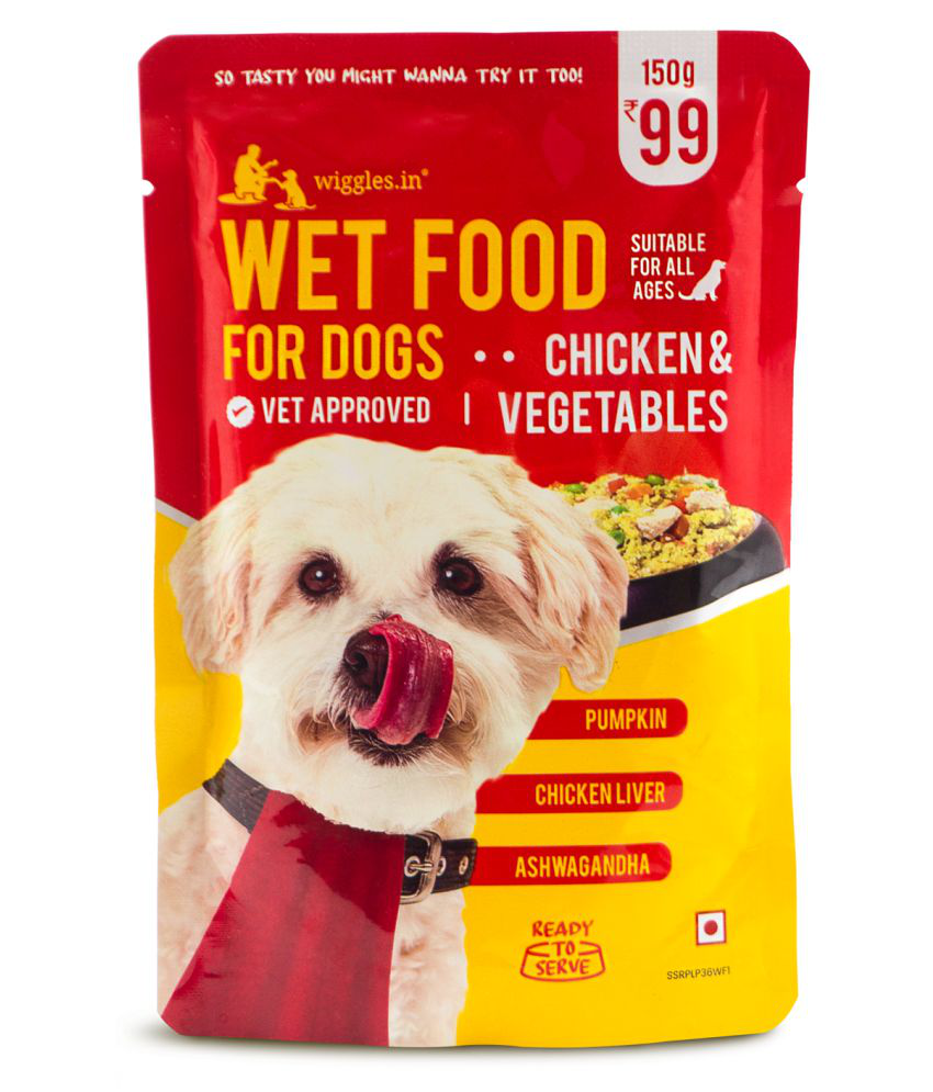     			Wiggles Wet Food for Dogs, Pack of 12