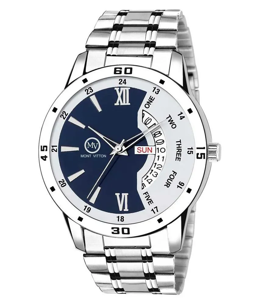 MontVitton Silver Stainless Steel Analog Men s Watch Buy