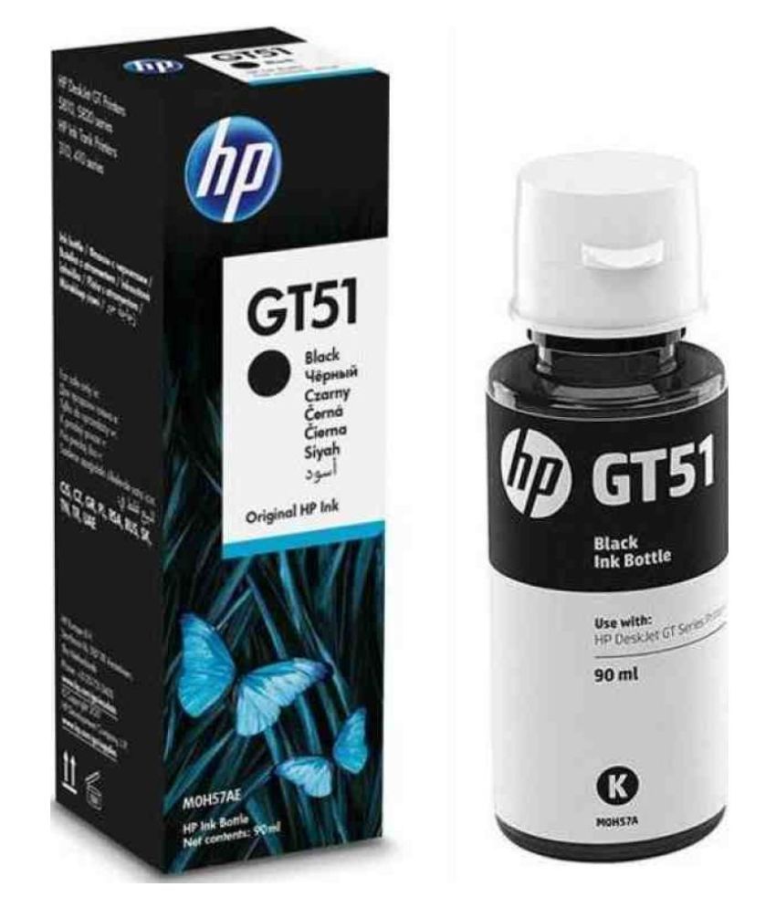 Cartridge Vista GT51 52 Refill Ink Black Single Ink bottle for HP Gt 5810, Gt 5811, Gt 5820, Gt