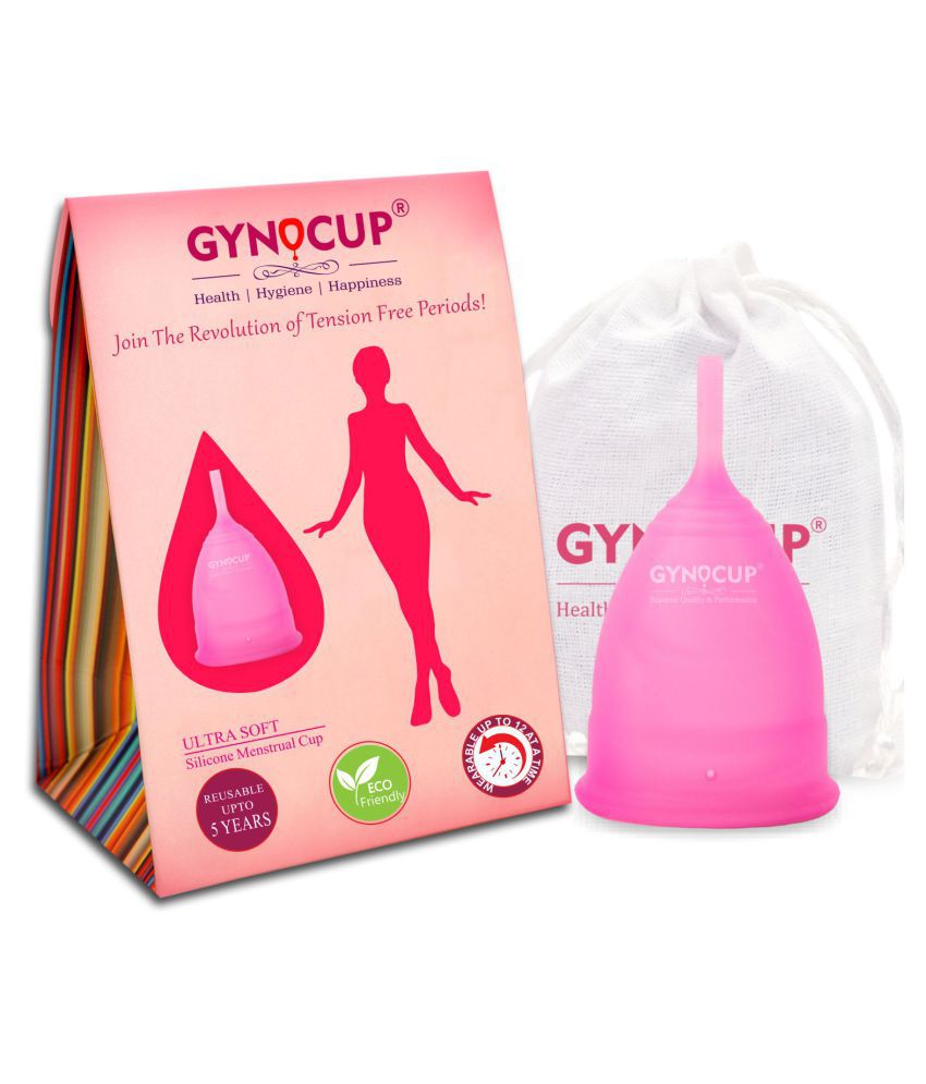 GynoCup Reusable Menstrual Cup for Women| Upto 10-12 hours of leakage protection | Odour & Rash free | FDA Approved (Small, Pink)