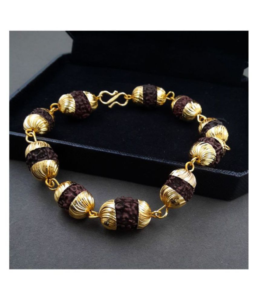 Buy Gold Plated Rudraksha Bracelet for Mental Peace  Serenity