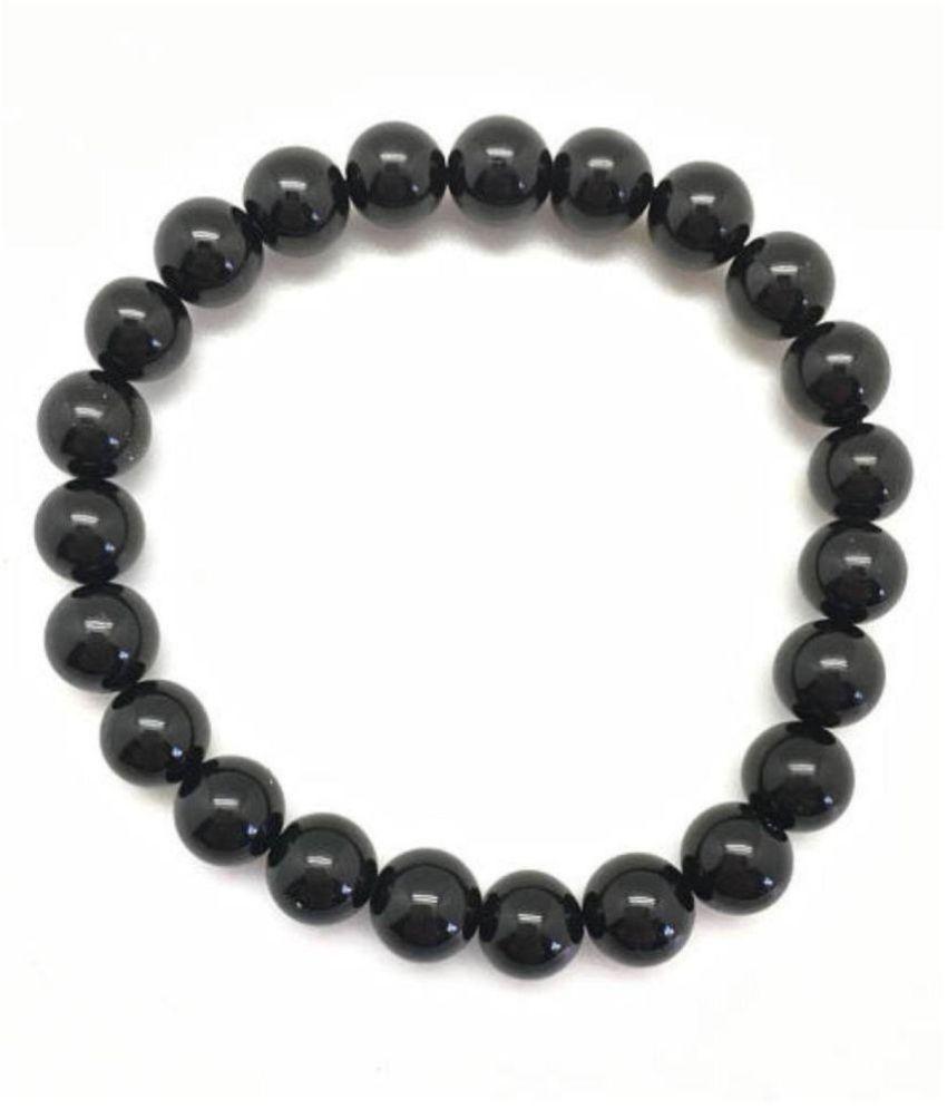     			8mm Black Tourmaline Natural Agate Stone Bracelet