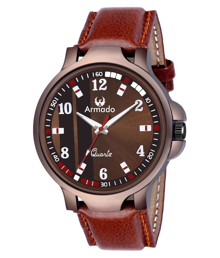     			Armado - Brown Leather Analog Men's Watch