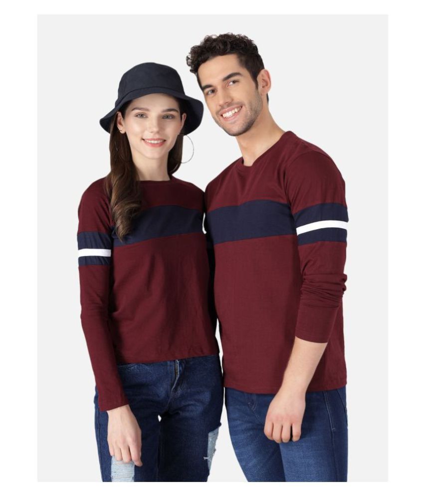 The Dry State Maroon Cotton Couple Combo