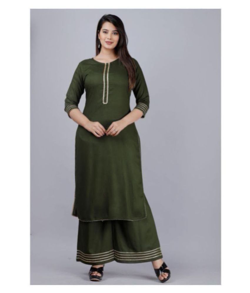 snapdeal kurti plazo set