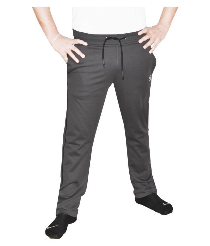 grey cotton track pants