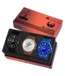 ARMADO 5706 CLASSIC COMBO OF 3 RUBBER STRAP ANALOGUE WATCHES FOR MEN AND BOYS