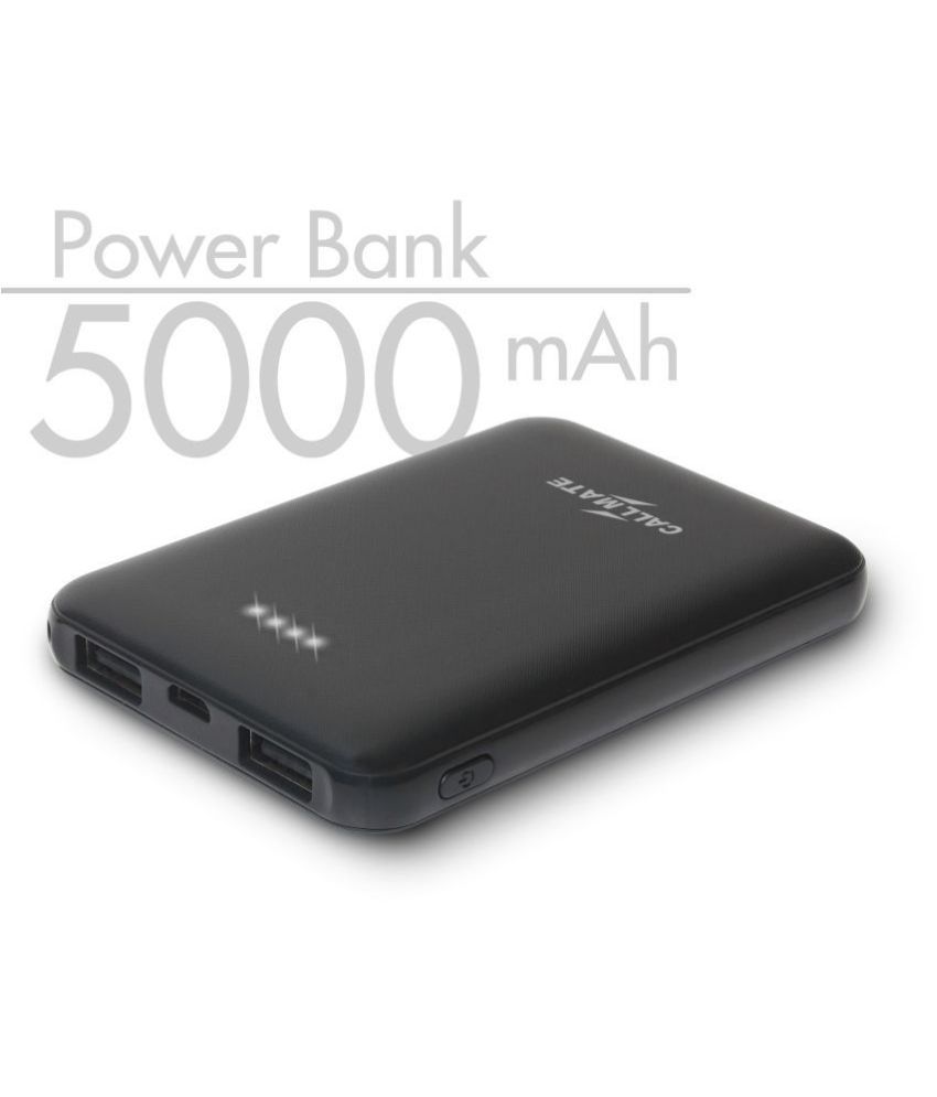 Callmate YB 2AMP 5000 mAh Li Polymer Power Bank Black