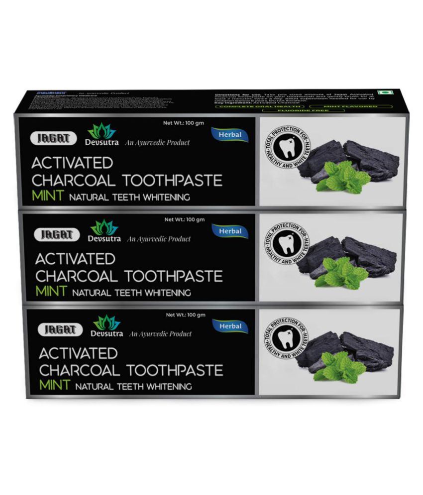     			JAGAT - charcoal Toothpaste 100 gm Each( Pack of 3)