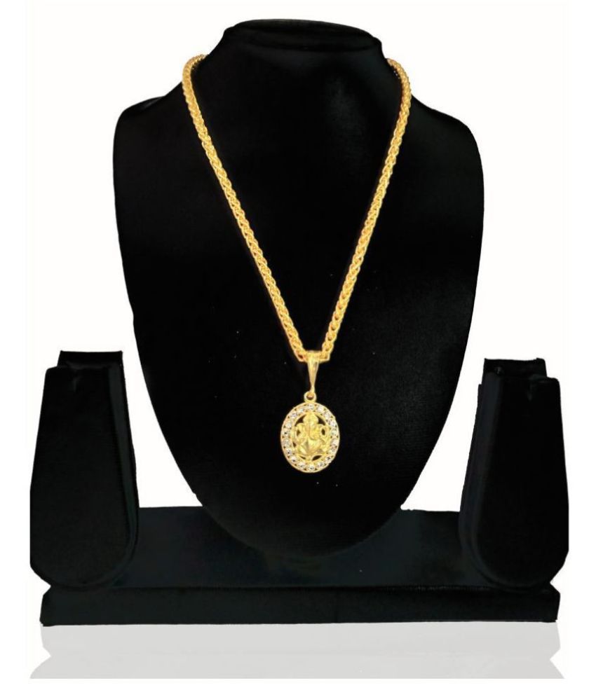     			SHANKHRAJ MALL GOLD PLATED PENDANT AND CHAIN FOR MEN OR BOYS-100369