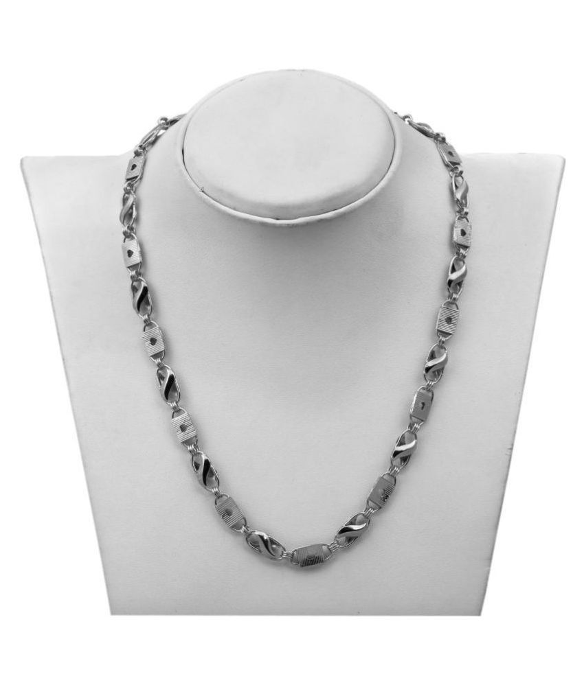    			SHANKHRAJ MALL SILVER PLATED LOVE DESIGN CHAIN NECKLACE.