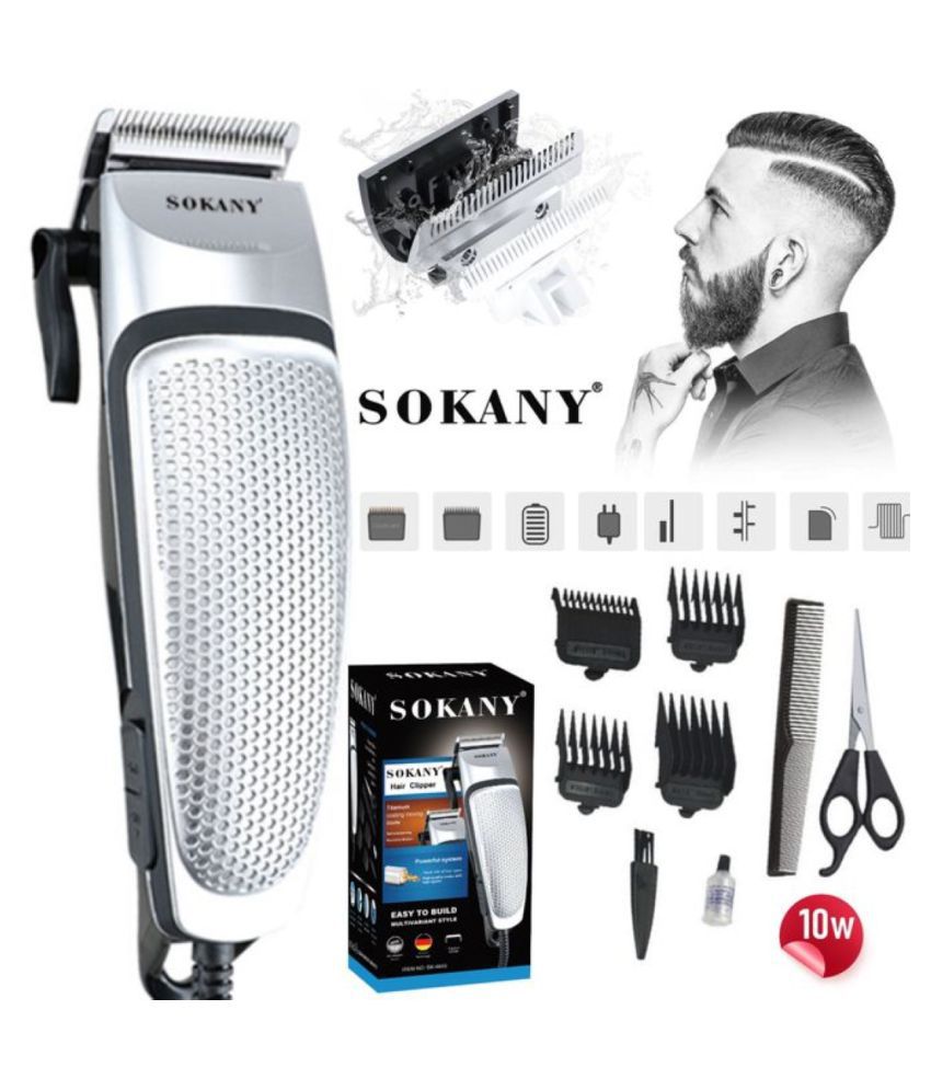 Sokany SK-4643 New Hair Clipper ( Silver )