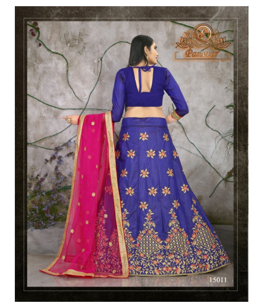 PANETAR Blue Art Silk Chaniya Choli 