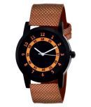 newmen NM-11 BROWN PU Analog Men's Watch