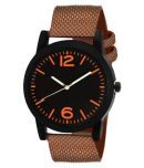 newmen NM-12 BROWN PU Analog Men's Watch