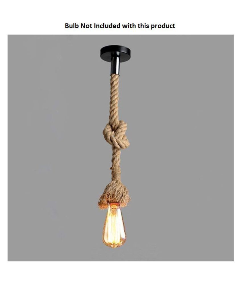 MR Rope Lights for Ceiling Hanging Pendant Brown - Pack of 1(Bulb not Included)