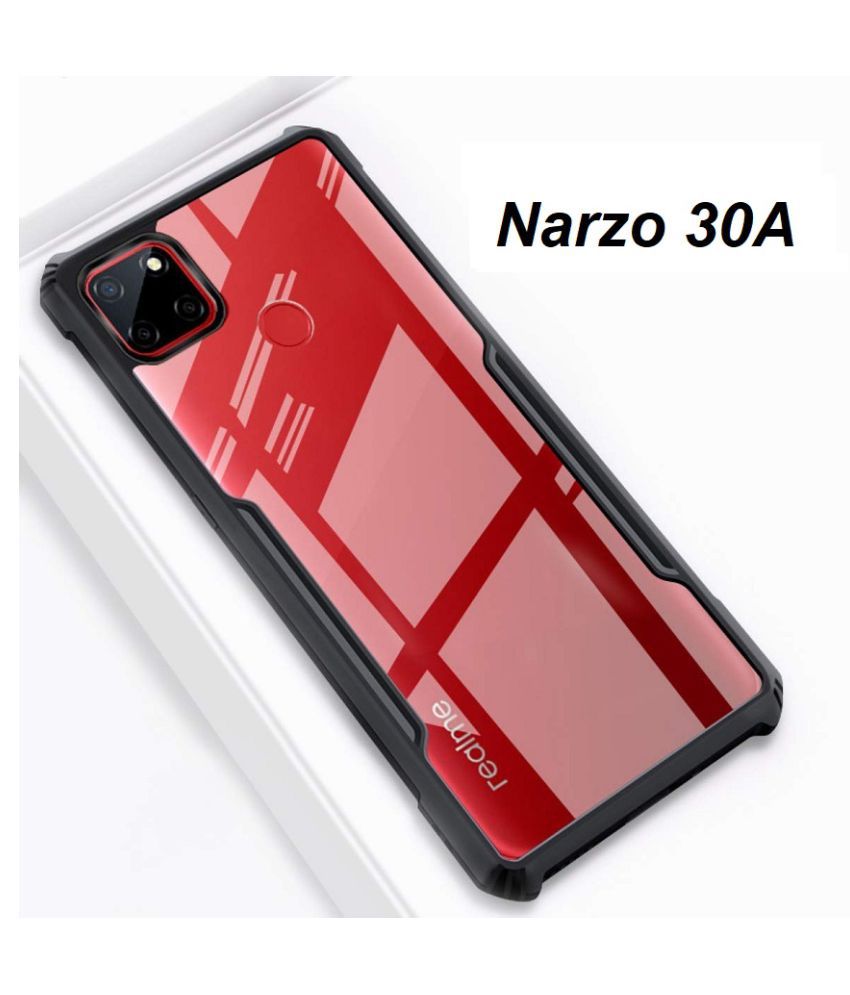     			Realme Narzo 30A Shock Proof Case JMA - Transparent Hybrid TPU Bumper Case