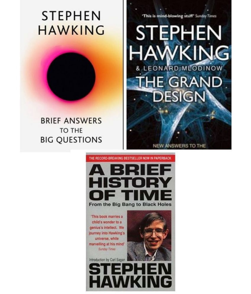     			SET OF 3 BOOKS ( Grand Design+Brief Answers to the Big Questions+A Brief History Of Time ) (Stephen Hawking) English paperback