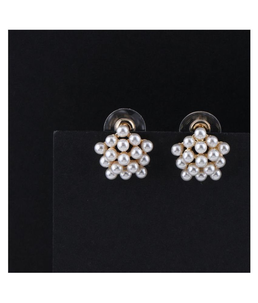     			SILVER SHINE  Party Wear Stylish Pearl Stud Earring For Women Girl