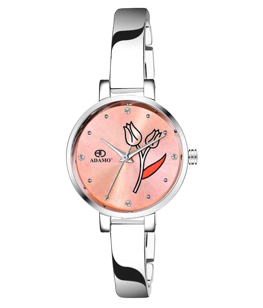     			ADAMO Stainless Steel Round Womens Watch